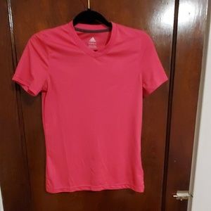 Adidas Womens Running Pink Sport Tee